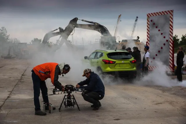 Drone capture vidéo de véhicule