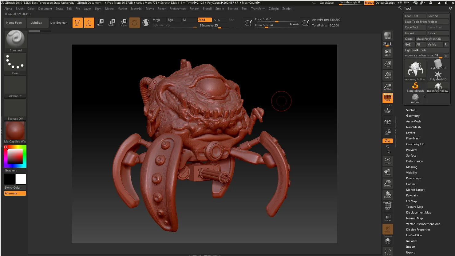 figurine débutante en zbrush