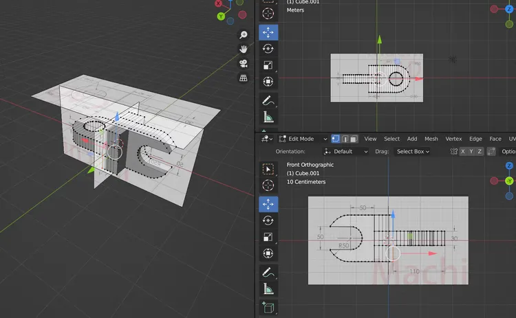 Modèle 3D sculpté sur Blender en cours de préparation pour l'impression FDM