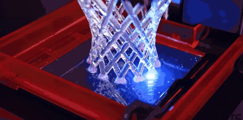 impression SLA d'une strucure en résine - impression par laser