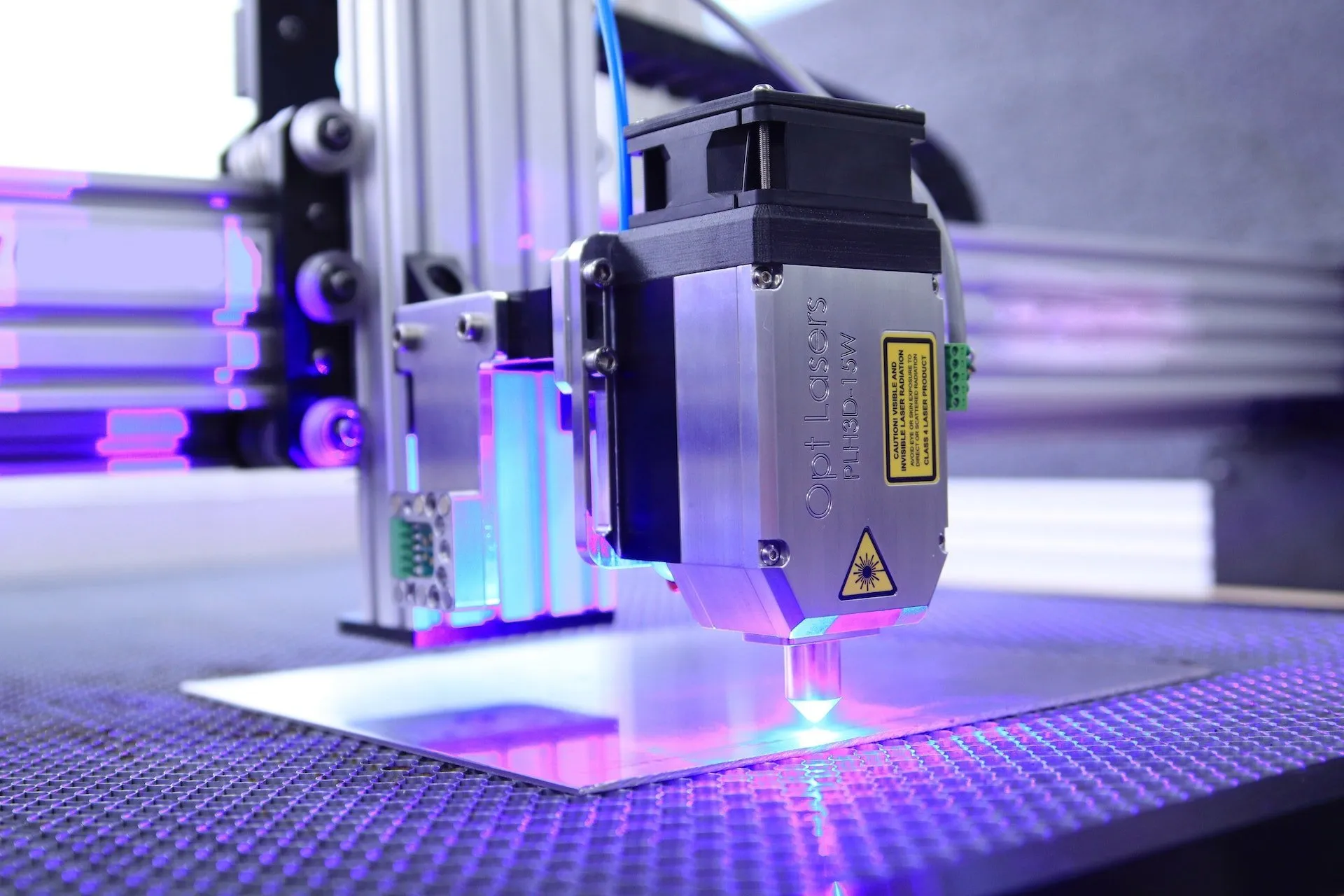 machine gravure laser en marche