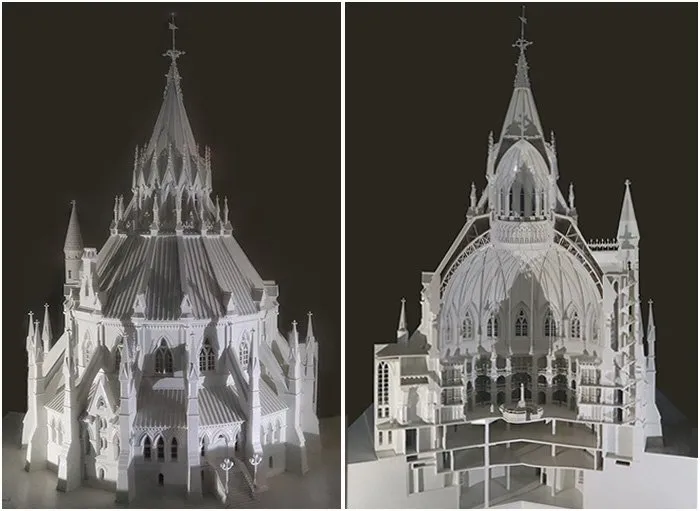 maquette bibliotèque ancienne modeliser en 3d