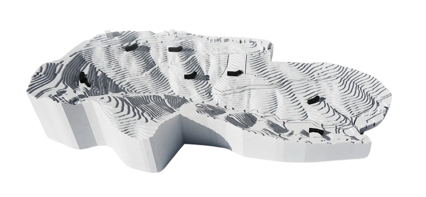 maquette topographique imprimé en 3d