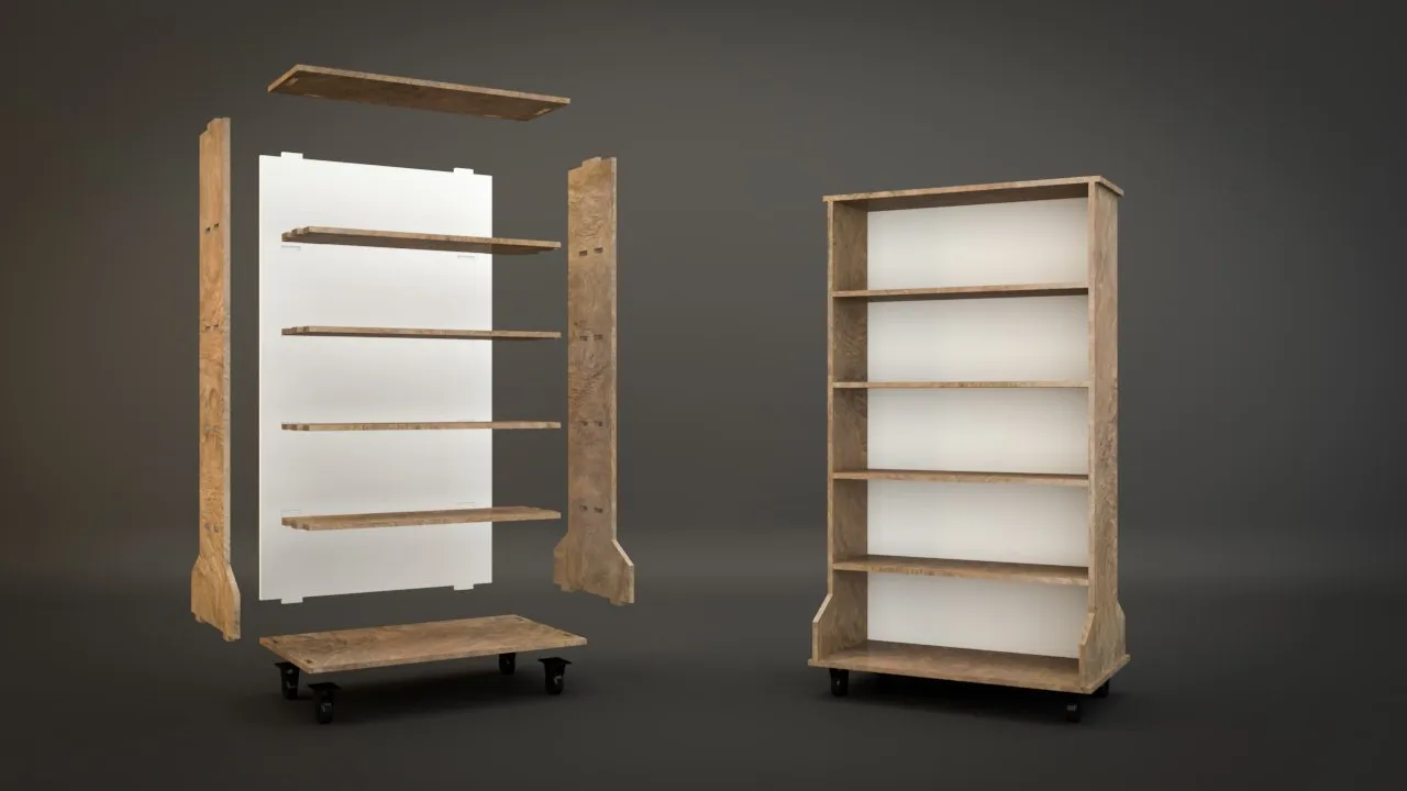meuble en bois fusion 360