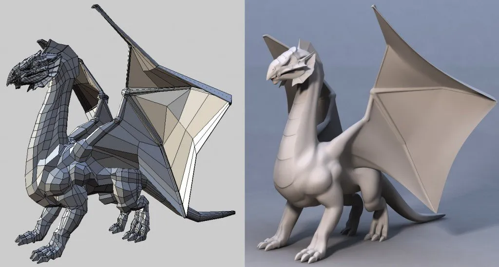 modèle 3D avant et après optimisation sur Fusion 360