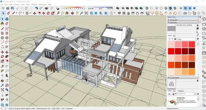 modelisation 3d architecturale sur sketchup