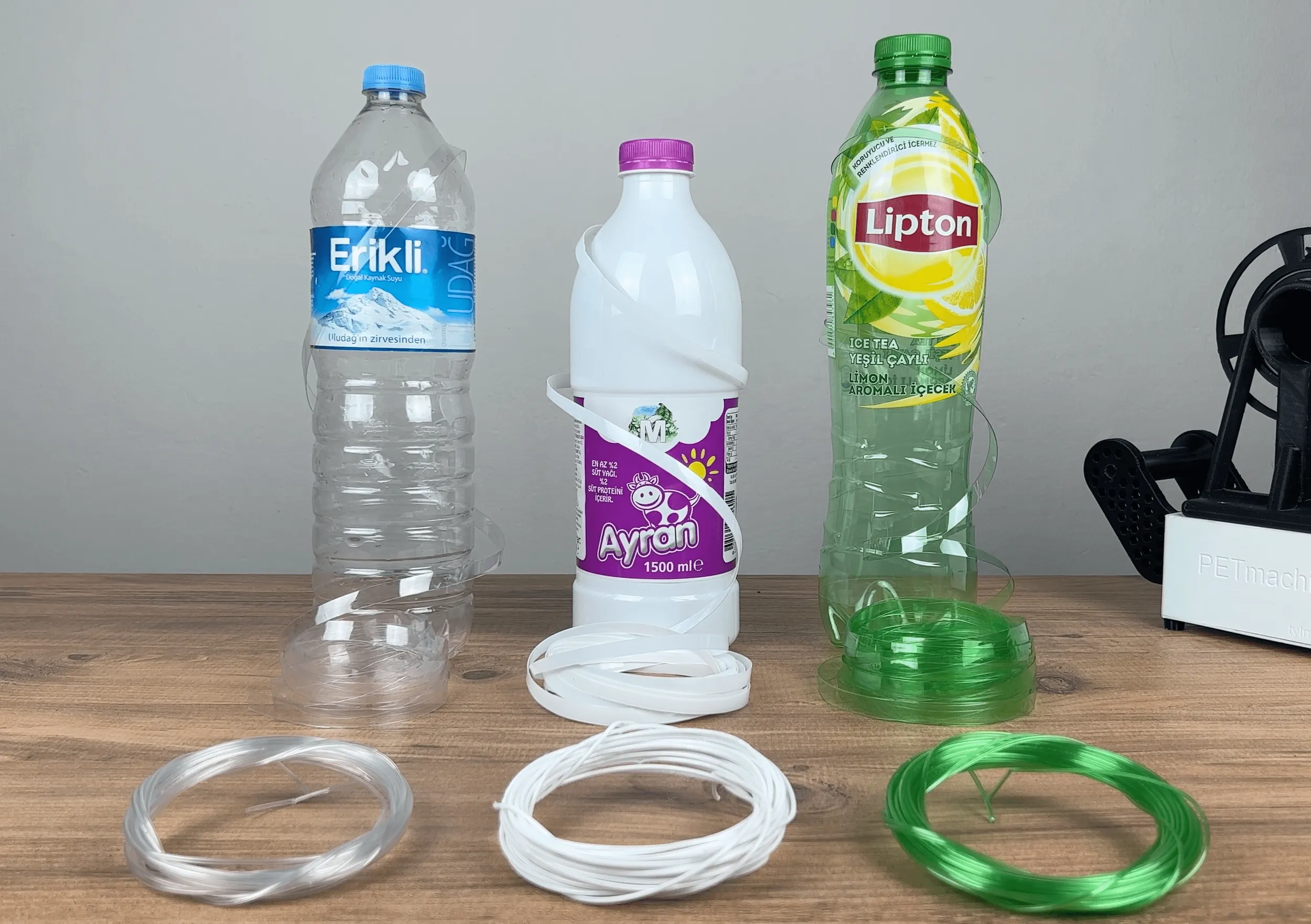 petg recyclé avec bouteille d'eau