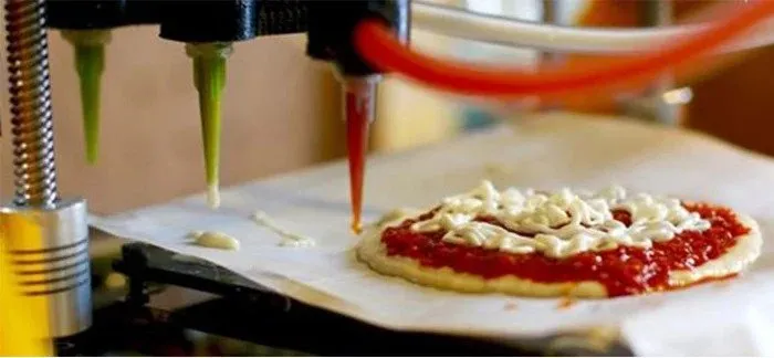 Impression 3d alimentaire d'une pizza