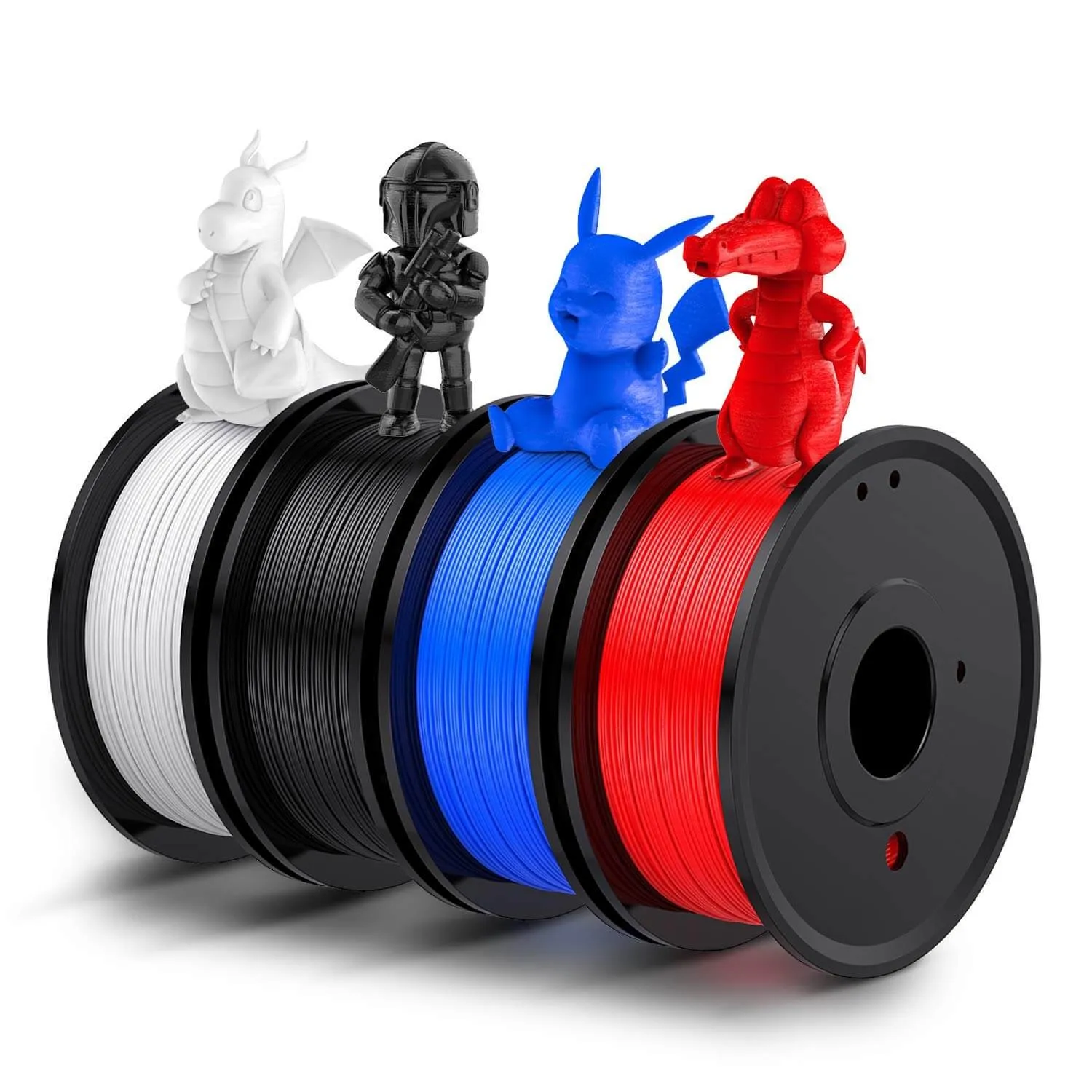 pla filament materiaux d'impression avec creations personnage