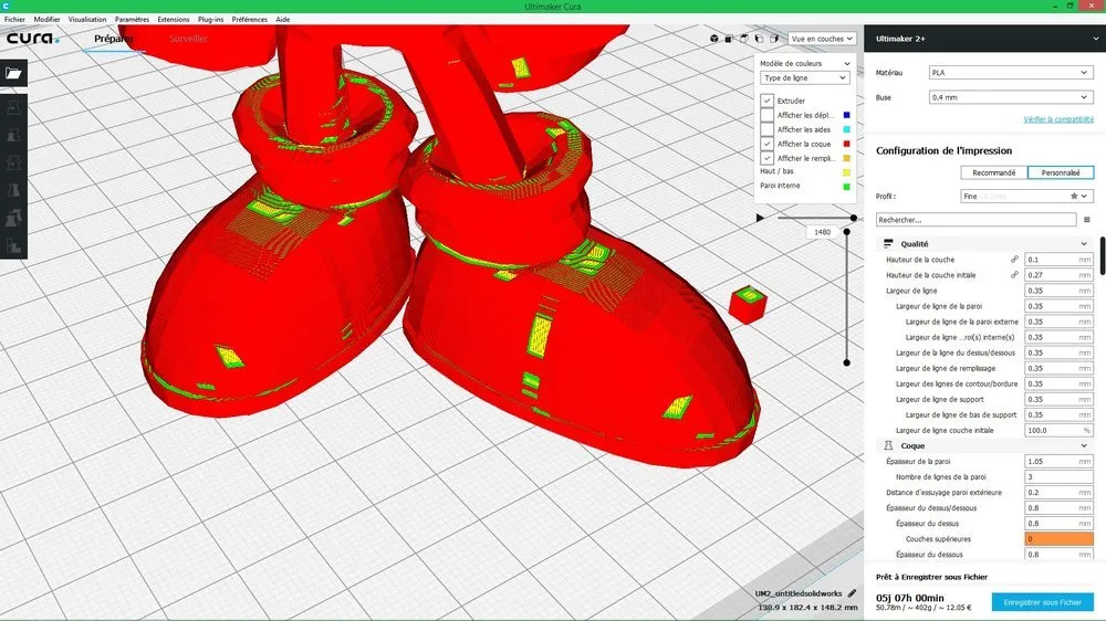 problème lors de la modelisation 3d