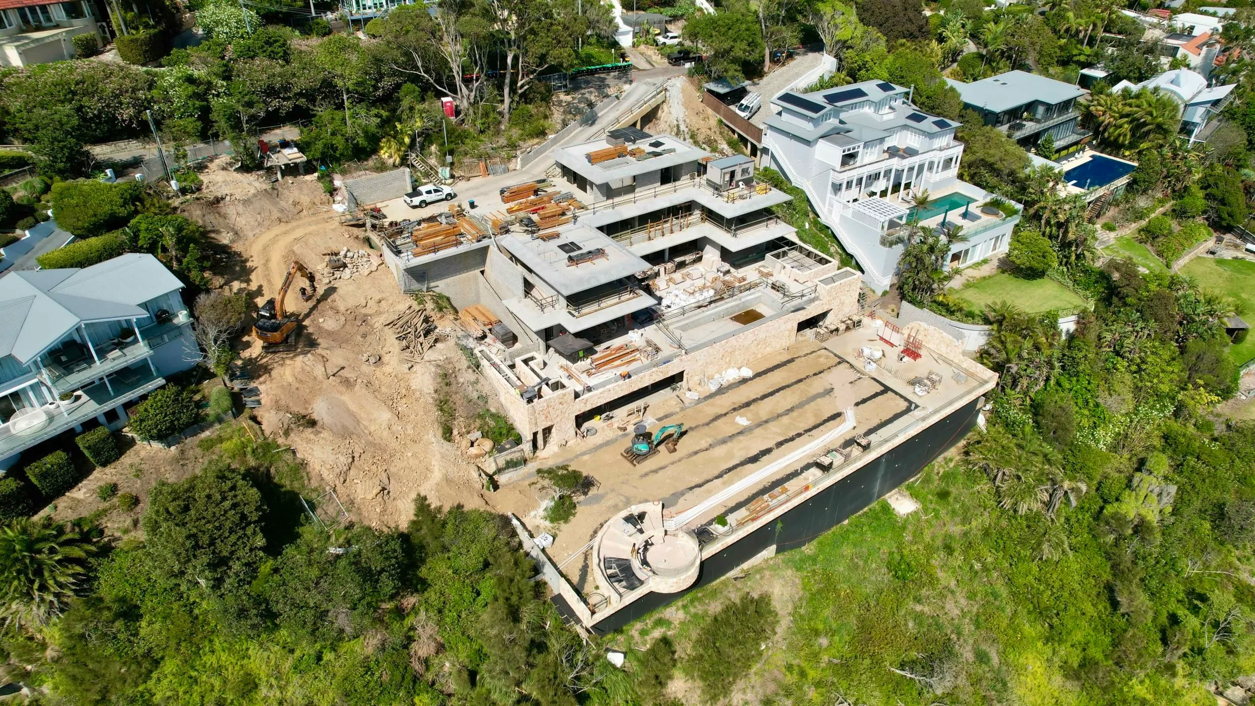 Photographie par drone d'un chantier