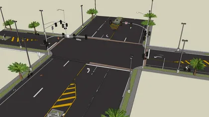 réseau d'infrastructure urbain sketchup