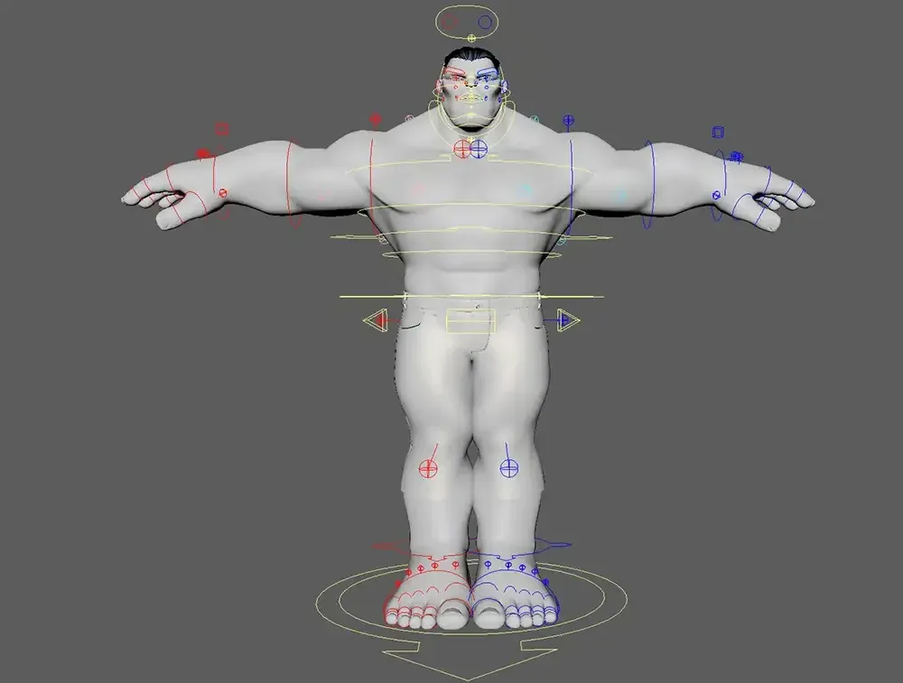Hulk bras écartés