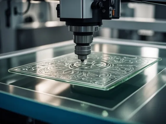 Une machine de laboratoire effectuant une microfabrication sur une plaque en verre avec des motifs en relief.